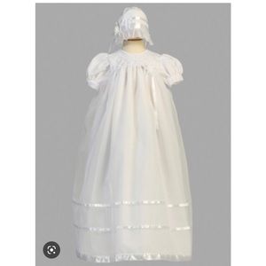 Swea Pea & Lilli Heirloom Collection Baptism dress and hat. Size S, #2210.